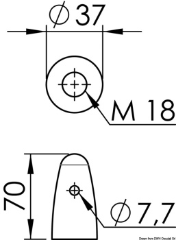 Zink-Wellenanode f.Schraube Ø 22/25/30 mm - Zusatzbild 1