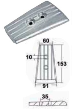 Fußanode aus Zink Volvo SX/DPS