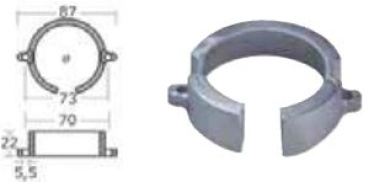 Aluminiumanode Propellerachse  Mercruiser Bravo I