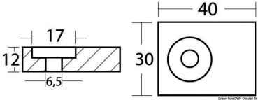 Magnesium-Plattenanode f. 40/50 PS Viertakter - Zusatzbild 1