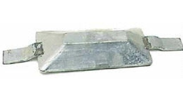 Anode, rechteckig m.Einsatz 125x46x23 mm
