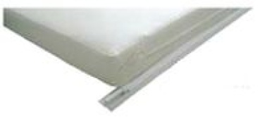 Leiste aus weißem PVC f. Kissen 4m- Schiene