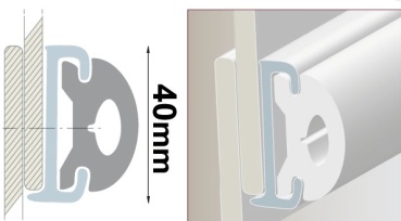 PVC-Profilleiste, weiß 40 mm Stück von 4m - Zusatzbild 1
