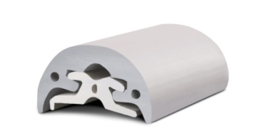 Nur Fender-Profil aus PVC, grau 40 mm