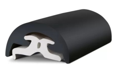 Nur Fender-Profil aus PVC, schwarz 40 mm