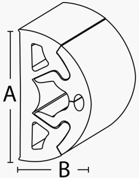 BINO Profilleiste, schwarz 90x53 mm 12m - Zusatzbild 1