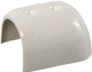 Endstück aus ABS, weiß 52 mm