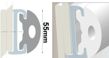Nur PVC-Einlage, schwarz für E4405505 - Zusatzbild 1