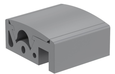 QBE 90 Fenderprofil grau RAL 7047 87mm 12 Meter