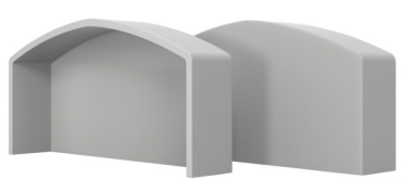 QBE 90 Endstück grau RAL 7047