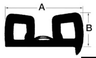 PVC-Profilleiste, schwarz 44x18 mm - Zusatzbild 1