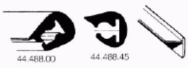 L-Profilleiste aus PVC, schwarz 36x38 mm