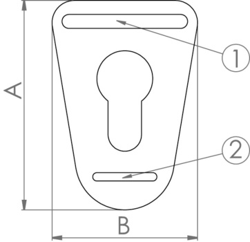 Befestigungsschnalle für Mickey-System 74 x 50 mm