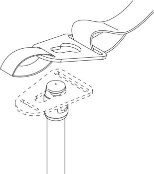 Befestigungsschnalle für Mickey-System 74 x 50 mm