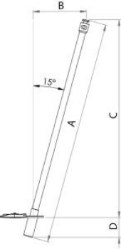 Flexible Gestänge m.Karbonfaser 185 cm
