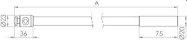 Flexible Gestänge m.Karbonfaser 185 cm