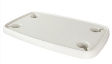 Verbundmaterial-Tisch, rechteckig weiß 760x460 mm
