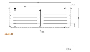 Heck-Badeplattform Edelstahl/Iroko 170×55?cm - Zusatzbild 1