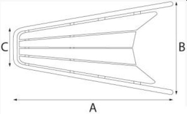 Bugspriet AISI 316/Teak m. Leiter, 2 Stufen