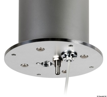 3-stufiges rundes Tischbein (378–778 mm), 24 V, silber