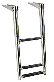 Teleskopbadeleiter standard AISI316 3stufig schwar