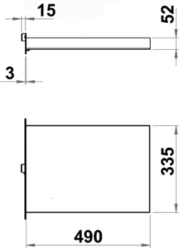 Teleskop-Badeleiter, verdeckt montierbar, AISI 316, 4 Stufen, 390 × 1127 mm - Zusatzbild 4
