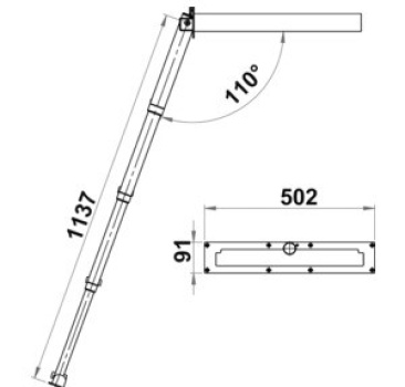 Ausziehbare Badeleiter Top Line, 4-stufig, Teak, AISI 316 - Zusatzbild 2