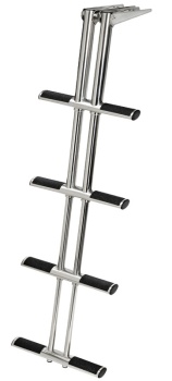 DIVER Ausziehbare Badeleiter – 4 Stufen, schwarz - Zusatzbild 1