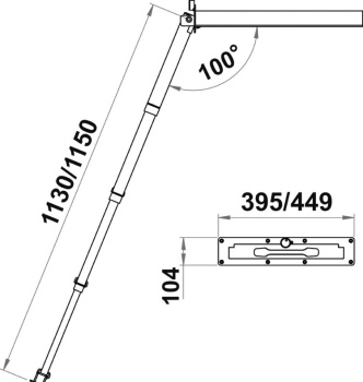 Schwenkbare Badeleiter mit Griff, 4 XL-Stufen - Zusatzbild 3