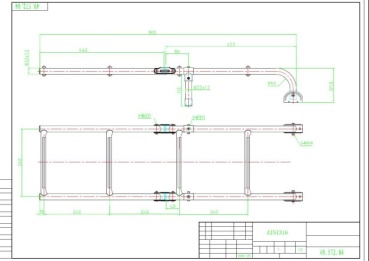 Klapp-Badeleiter AISI 316, Standard, 4-stufig, 900x260 mm - Zusatzbild 4