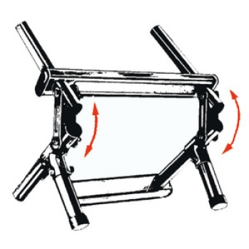 Klapp-Badeleiter AISI 316, schmal, 3-stufig, 630x220 mm - Zusatzbild 3