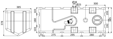 Schmutzwassertank m.Zerhacker 12 V 100 l