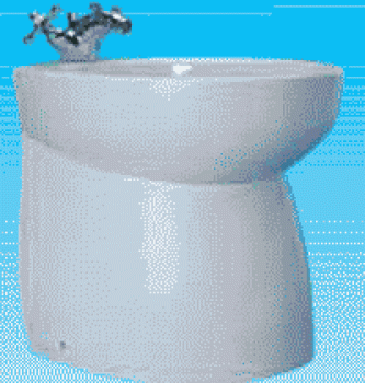SILENT Keramikbidet Abgeschrägte Form hinten