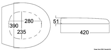 Toilettenbrille, Kunstoff f. TECMA Silence Plus WC - Zusatzbild 1