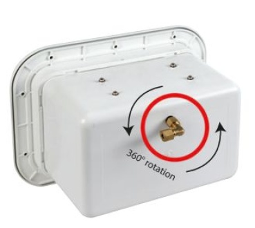 Mini-Kunststoffkoffer für 2 CV 500 Gasflaschen, belüftet, mit frontalem Zugang - Zusatzbild 1