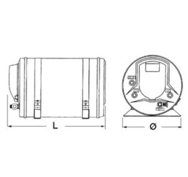 ISOTEMP Warmwasserbereiter Indel Webasto Marine16l