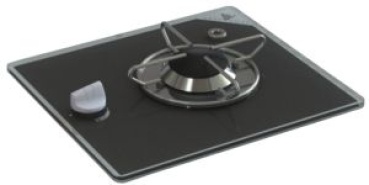 Gaskochfeld aus Kristallglas N.1 Flamme 320x285 mm