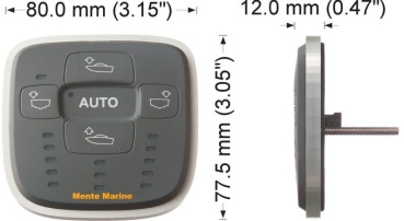 Schaltbrett für automatische Steuerung von Trimmklappen, ACS A, Kontrolle von Quer- und Längsneigung (es kann eine zweite Steuereinheit für Fly-Bridge montiert werden)