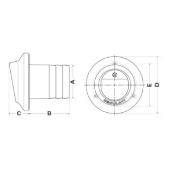 Auspuffausgang aus Technopolymer u.Edelstahl 125mm - Zusatzbild 2