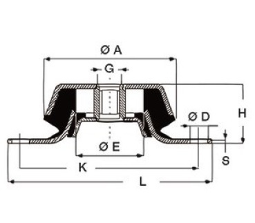 Antivibrationshalterung aus VA-Stahl 200 kg - Zusatzbild 1
