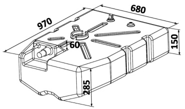 Treibstofftank Benzin/Diesel 114 l - Zusatzbild 1