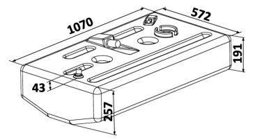 Benzintank aus netzverstärktem Polyethylen 120 l - Zusatzbild 1
