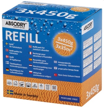 ABSODRY Nachfüllpack 3 x 450 gr