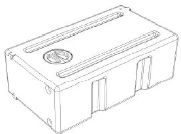 Trinkwassertank, fest 119 l, 880x500mm