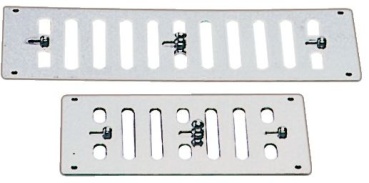 Lüftungsgitter VA-Stahl, poliert 229x76mm