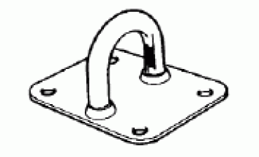 Auge mit gerader Befestigungsplatte 50x40 mm