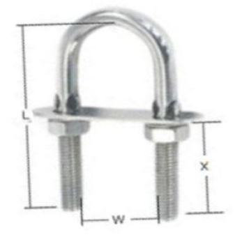 U-Bolzen m. Feststellmutter M12