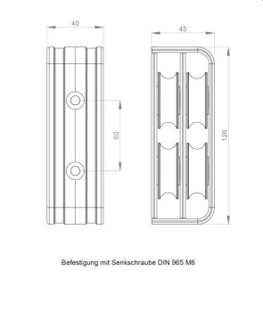 UMLENKBL.2FACH DOPPELT ALU-ROLLE SCHWARZ