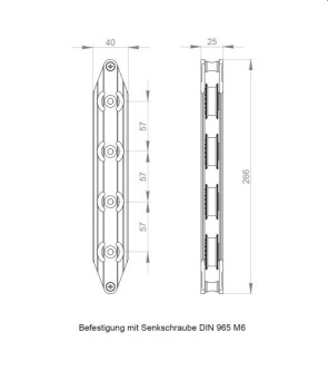 DECKSUMLENKER 4 FACH SILBER