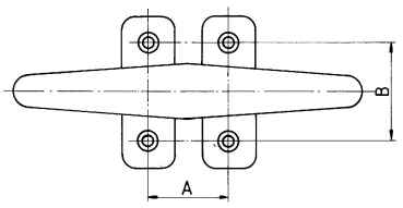 BELEGKLAMPE 4 BEF. 225 MM SILBER
